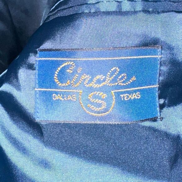 Circle S Navy Sueded Western Cowboy Sportcoat 42R - Picture 2 of 11